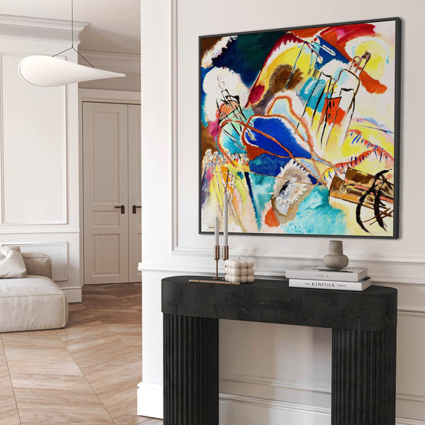 Modern Colourful Abstract Wall Art - Wassily Kandinsky Framed Canvas