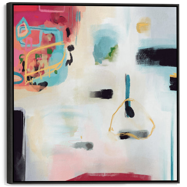 Large Colourful Wall Art for Living Room - Modern Framed Abstract