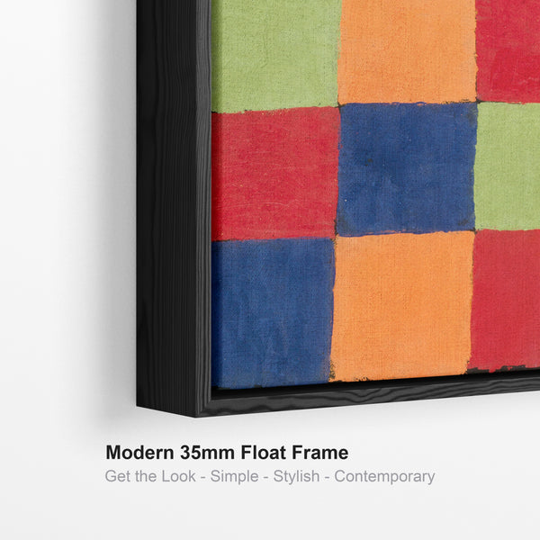 Large Colourful Abstract Framed Canvas Paul Klee Wall Art