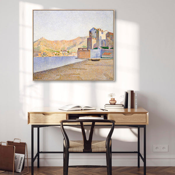Paul Signac Artwork Canvas Print Framed The Town Beach Colliour Opus