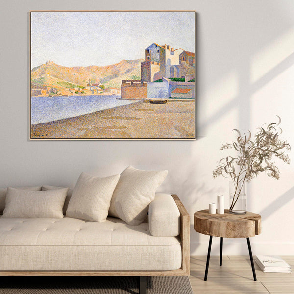 Paul Signac Artwork Canvas Print Framed The Town Beach Colliour Opus