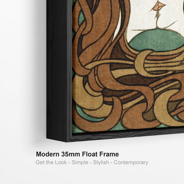 Peter Behrens Lovers Wall Art Framed Canvas Print of The Kiss