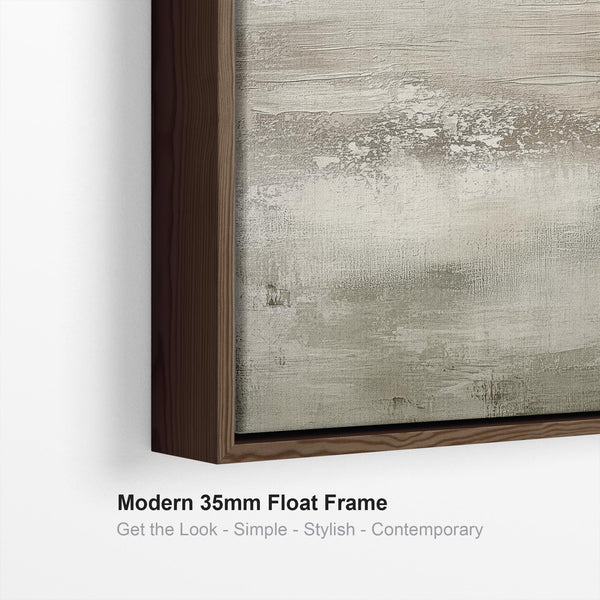 Extra Large 2m Modern Abstract Art Prints - Framed Canvas - Neutral Beige Set of 3 - 212cm
