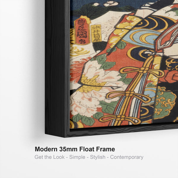 Toyohara Kunichika Wall Art Prints of Paintings Framed on Canvas Portrait of Noble Woman