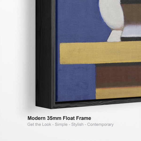 Vilhelm Lundstrom Framed Artwork Print on Canvas Still Life Arrangement - Jug Orange Book