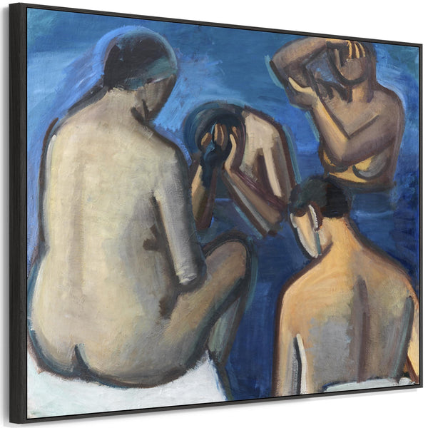 Vilhelm Lundstrom Framed Artwork Print on Canvas Bathers - After the Bath