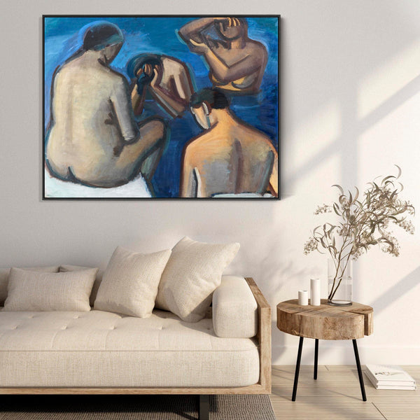 Vilhelm Lundstrom Framed Artwork Print on Canvas Bathers - After the Bath