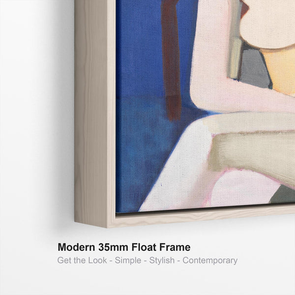 Vilhelm Lundstrom Framed Canvas Artwork Print Seated Female Model in Blue