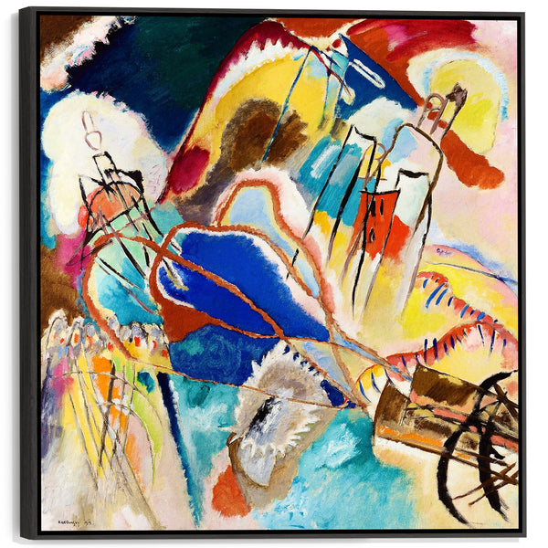 Modern Colourful Abstract Wall Art - Wassily Kandinsky Framed Canvas