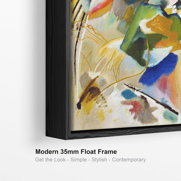 Large Framed Colourful Wall Art for Living Room - Kandinsky Abstract Canvas Print