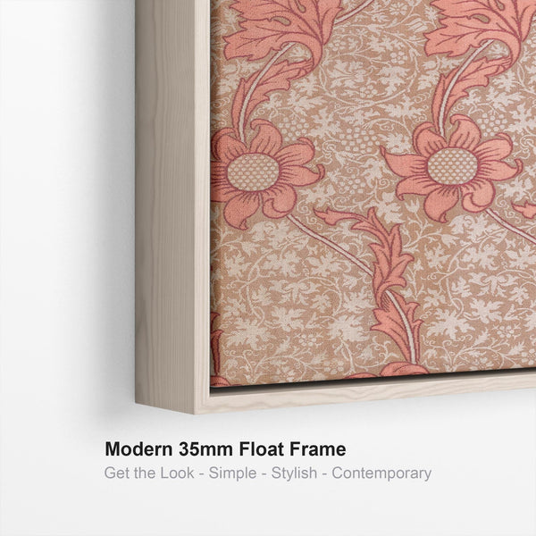 William Morris Wall Art Framed Canvas Print Kennet Pattern