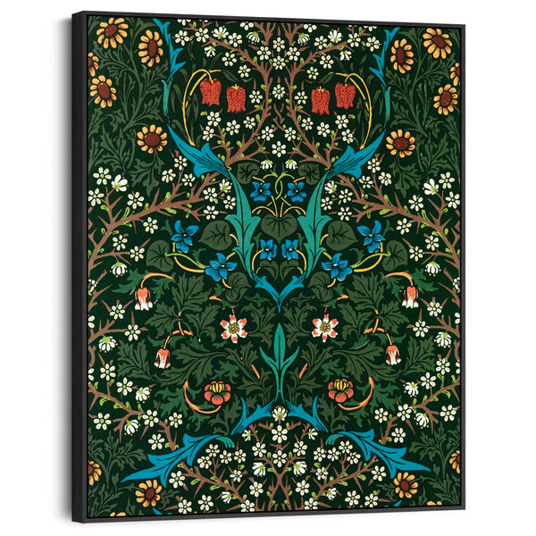 William Morris Canvas Artwork Framed Print Tulip Pattern