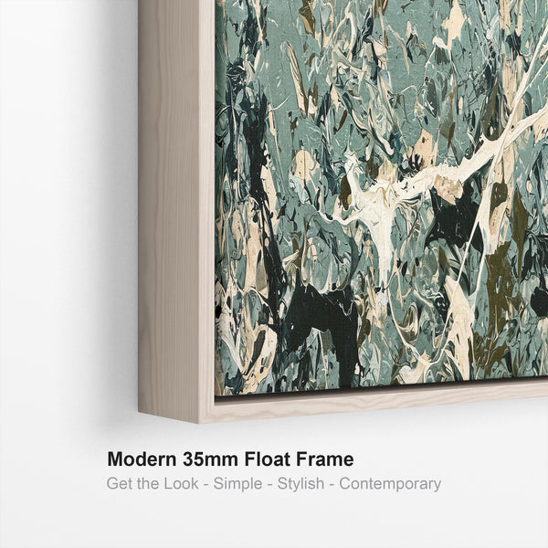 Bedroom Picture - Abstract Jackson Pollock Style over Bed Art