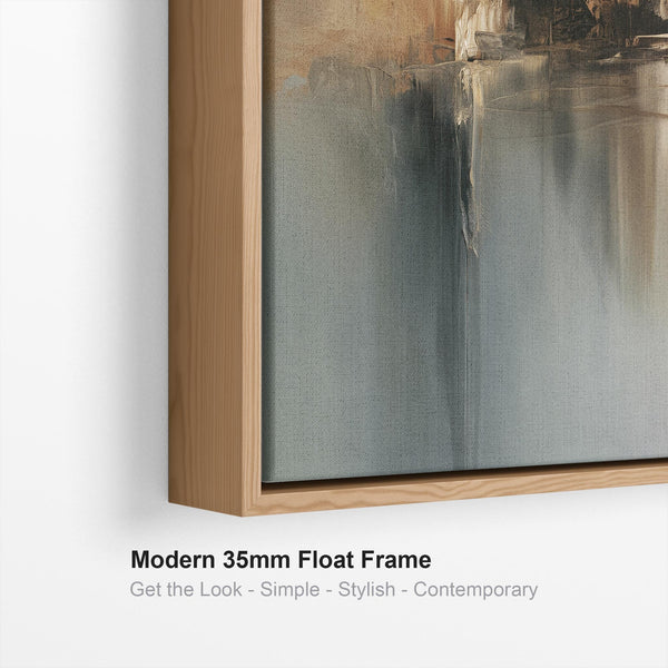 Extra Large Abstract Landscape - Teal Reflection 2 - Canvas Art