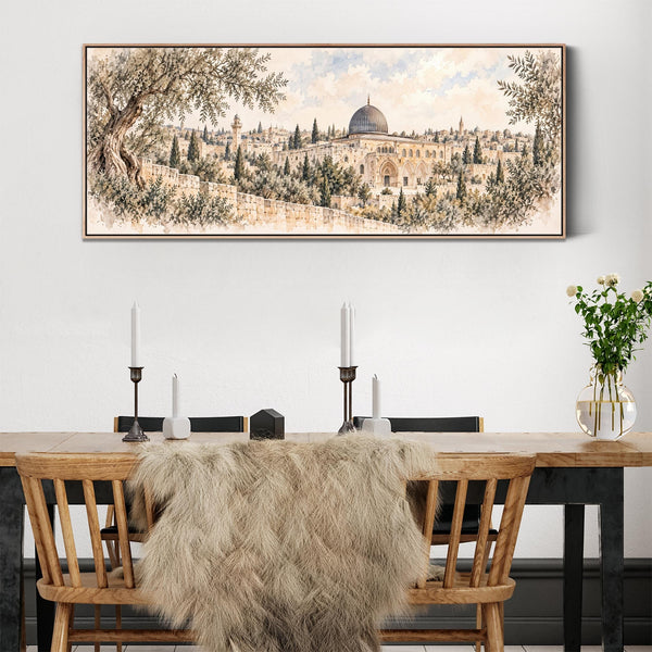 Islamic Framed Canvas Al Aqsa Qibli Mosque Jerusalem Palestine