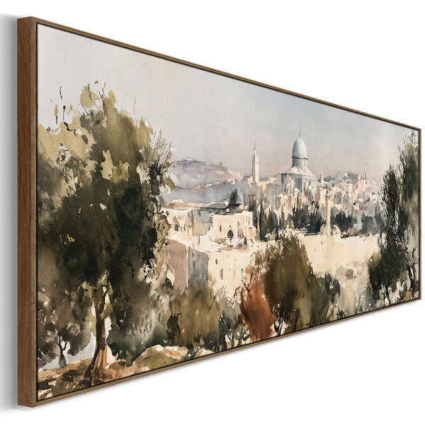 Islamic Palestine Framed Canvas Wall Art - Al Aqsa Qibli Mosque
