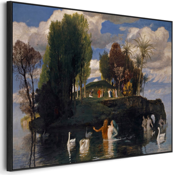 Arnold Boecklin Island of Life Framed Artwork Print on Canvas