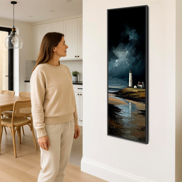 Framed Scottish Wall Art - Lighthouse - Last Light