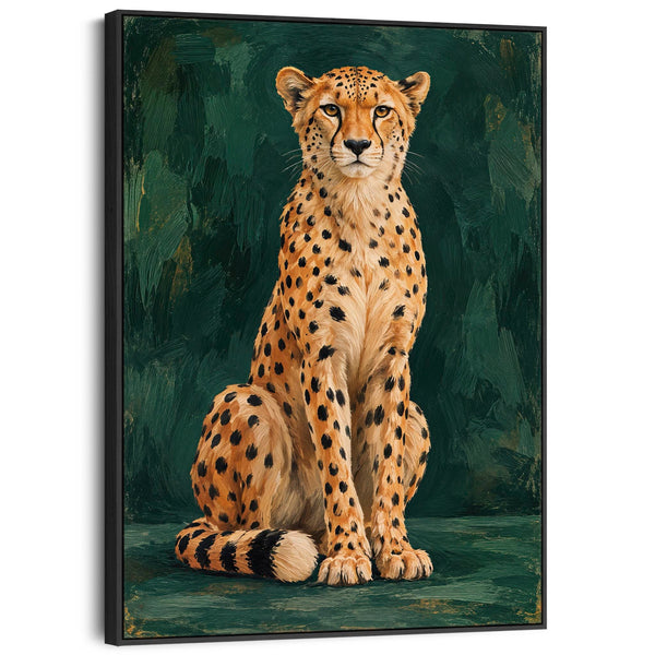 Cheetah Big Cat - Framed Canvas Artwork - Freya - Trusting