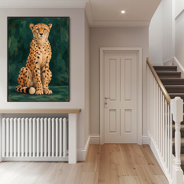 Cheetah Big Cat - Framed Canvas Artwork - Freya - Trusting
