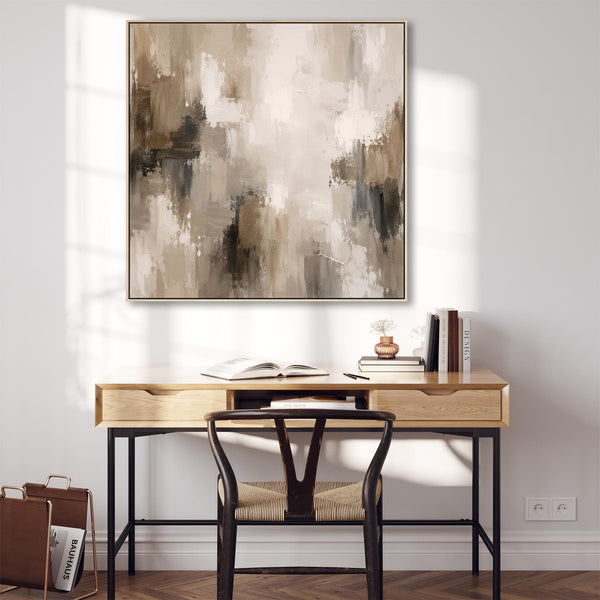 Living Room Framed Abstract Wall Art Canvas - Clay Fresco