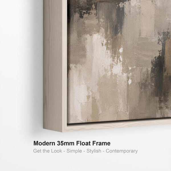 Living Room Framed Abstract Wall Art Canvas - Clay Fresco