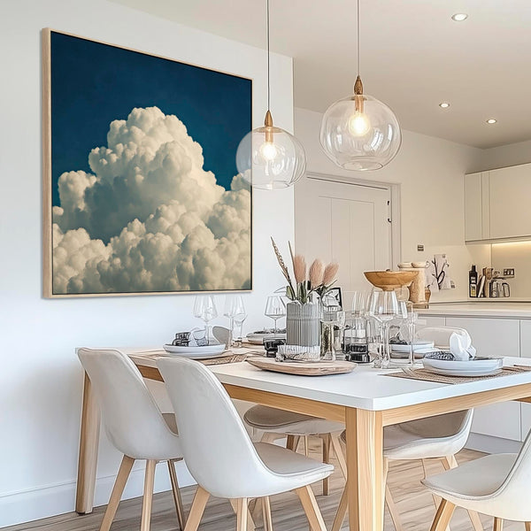 Hallway Framed Wall Art Canvas Clouds - Entrance Way Artwork