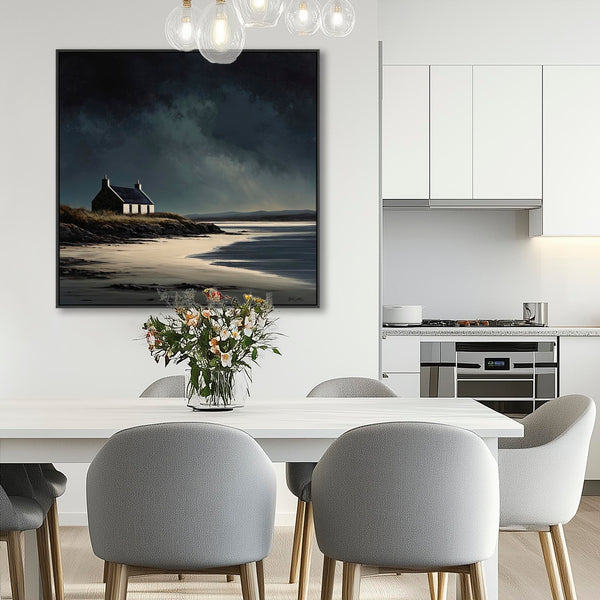 Large Framed Scottish Wall Art - Coastal Crofters Retreat