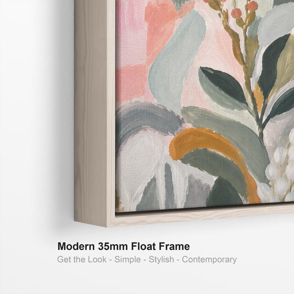 Colourful Kitchen Floral Wall Art Canvas - Frame Included