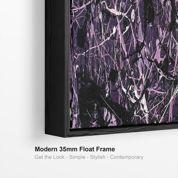Wide Bedroom Wall Art - Deep Purple Lilac over Bed Long Canvas