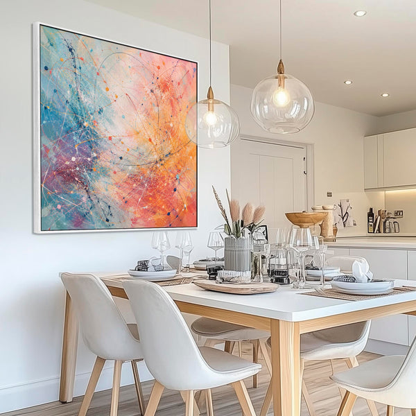 Large Bright Colourful Framed Kitchen Wall Art Canvas - Frenzy