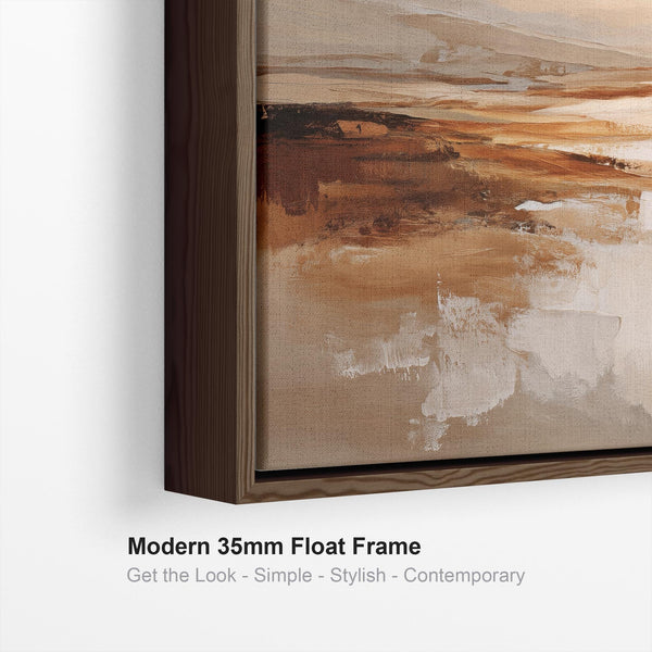 Extra Large Living Room Framed Wall Art - Dusk Umber Reflections