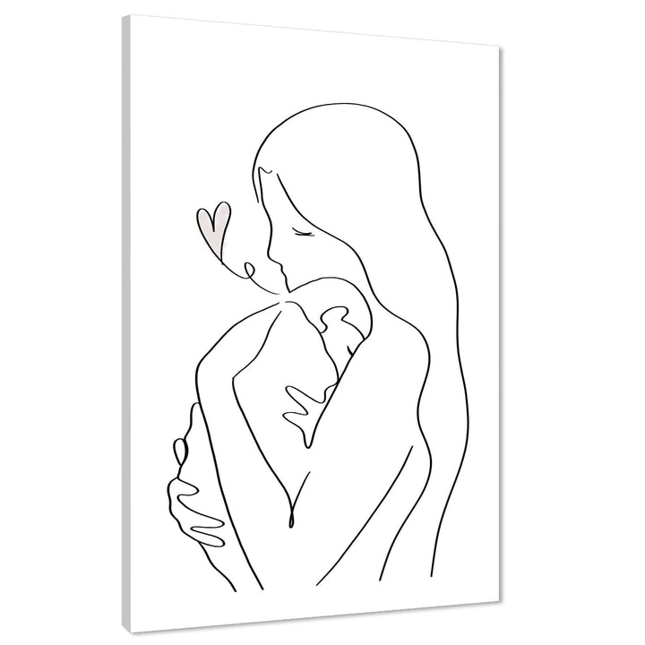 Black and White Mother and Child Framed Wall Art Picture - 1RP652M