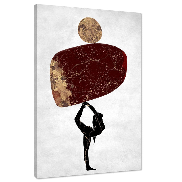 Abstract Red Gold Balance Canvas Wall Art Print - 1RP758M
