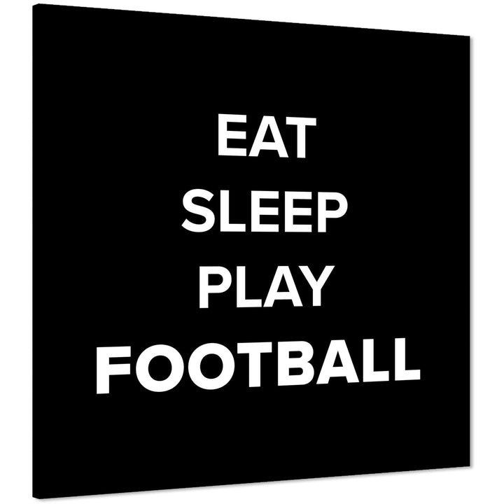 Soccer Football Quote Word Art - Typography Canvas Print Black and White - 1s974S