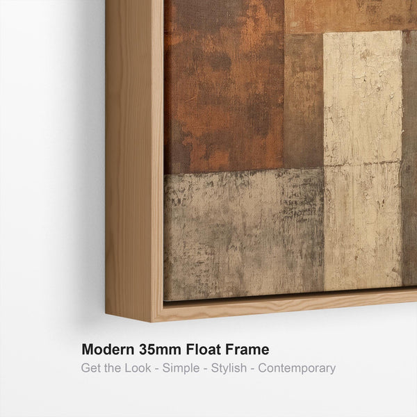 Beige Orange Rust Abstract Wall Art - Urban Fields