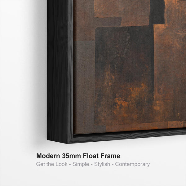 Rust Brown Orange Abstract Wall Art - Forged Embers