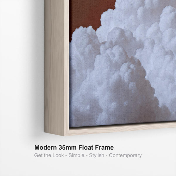 Extra Large Dark Red Clouds Living Room Wall Art Canvas