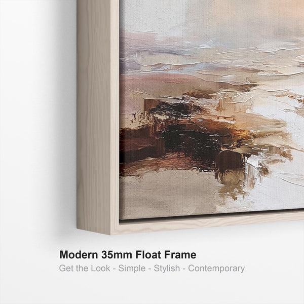 Long Framed Wide Wall Art - Panoramic Blush Horizon