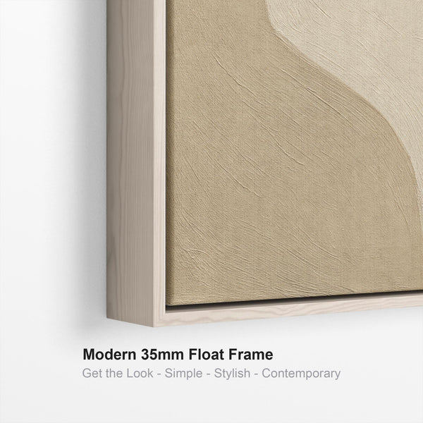 Green Cream Wall Art Framed Abstract - Earthbound Flow