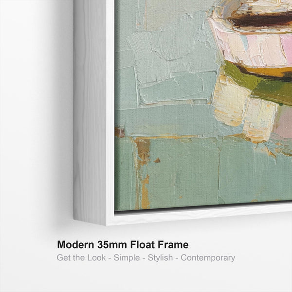 Abstract Colourul Boats Beach Framed Canvas Art
