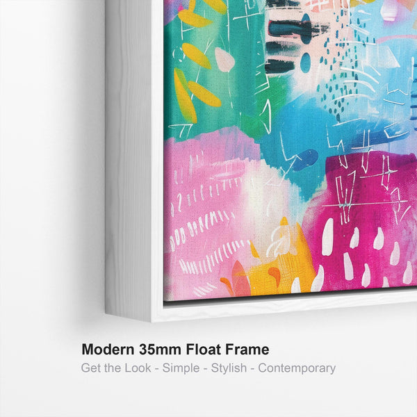 Multi-Coloured Unique Abstract Framed Wall Art Colourful Moods