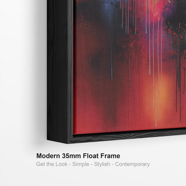 Unique Unusual Abstract Framed Wall Art Multi-Coloured Radiance