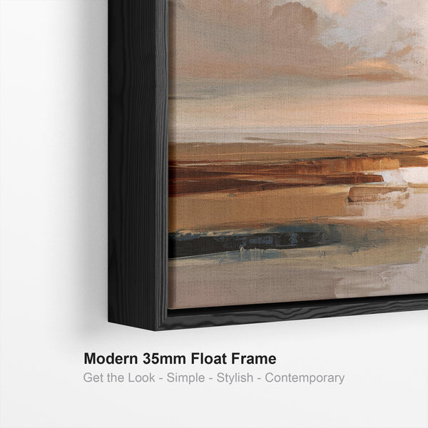 Abstract Landscape - Umber Rust Sunrise Framed Wall Art Print