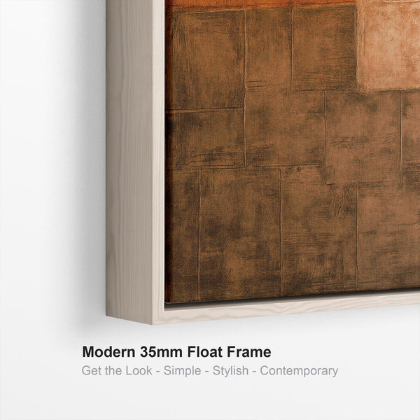 Rust Orange Canvas Artwork Framed - Autumn Patina