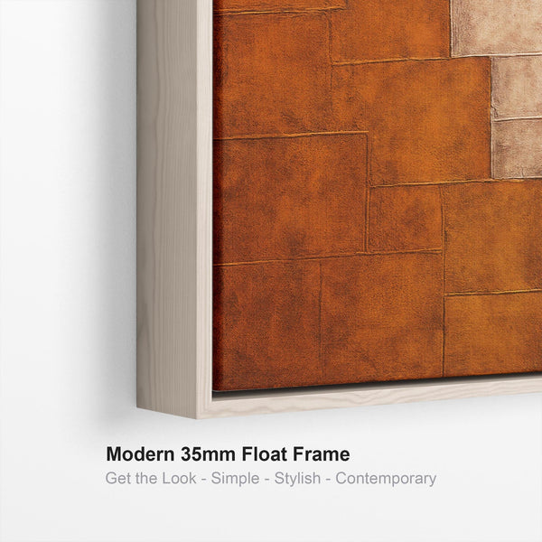 Earthy Orange Tall Vertical Wall Art - Upright Rusty Autumn