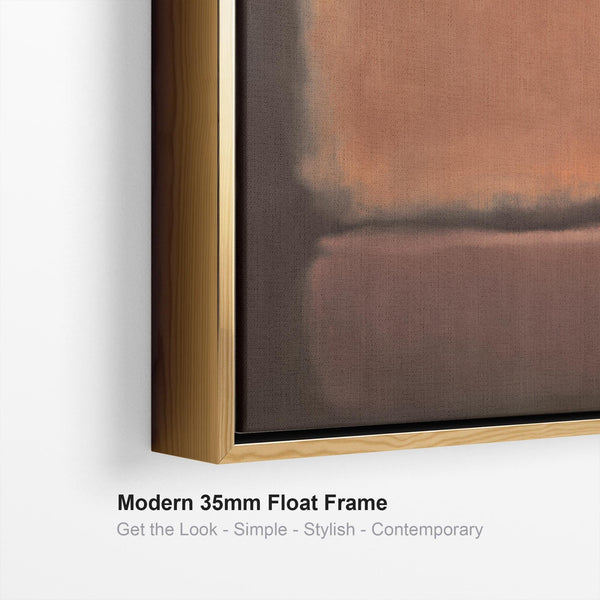 Orange Red Rust Framed Canvas Artwork Rothko Style - Abstract Warmth