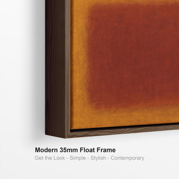 Rust Orange Abstract Framed Canvas Rothko Style - Cosy Autumn