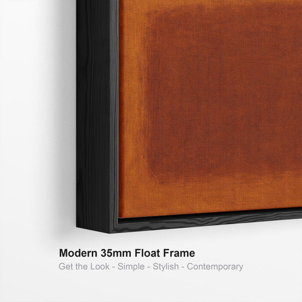 Orange Abstract Framed Artwork Canvas Rothko Style - Rust Symphony