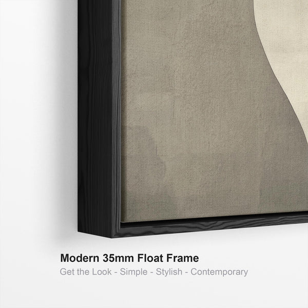 Large Orange Rust Mid Century Abstract Framed Artwork Canvas